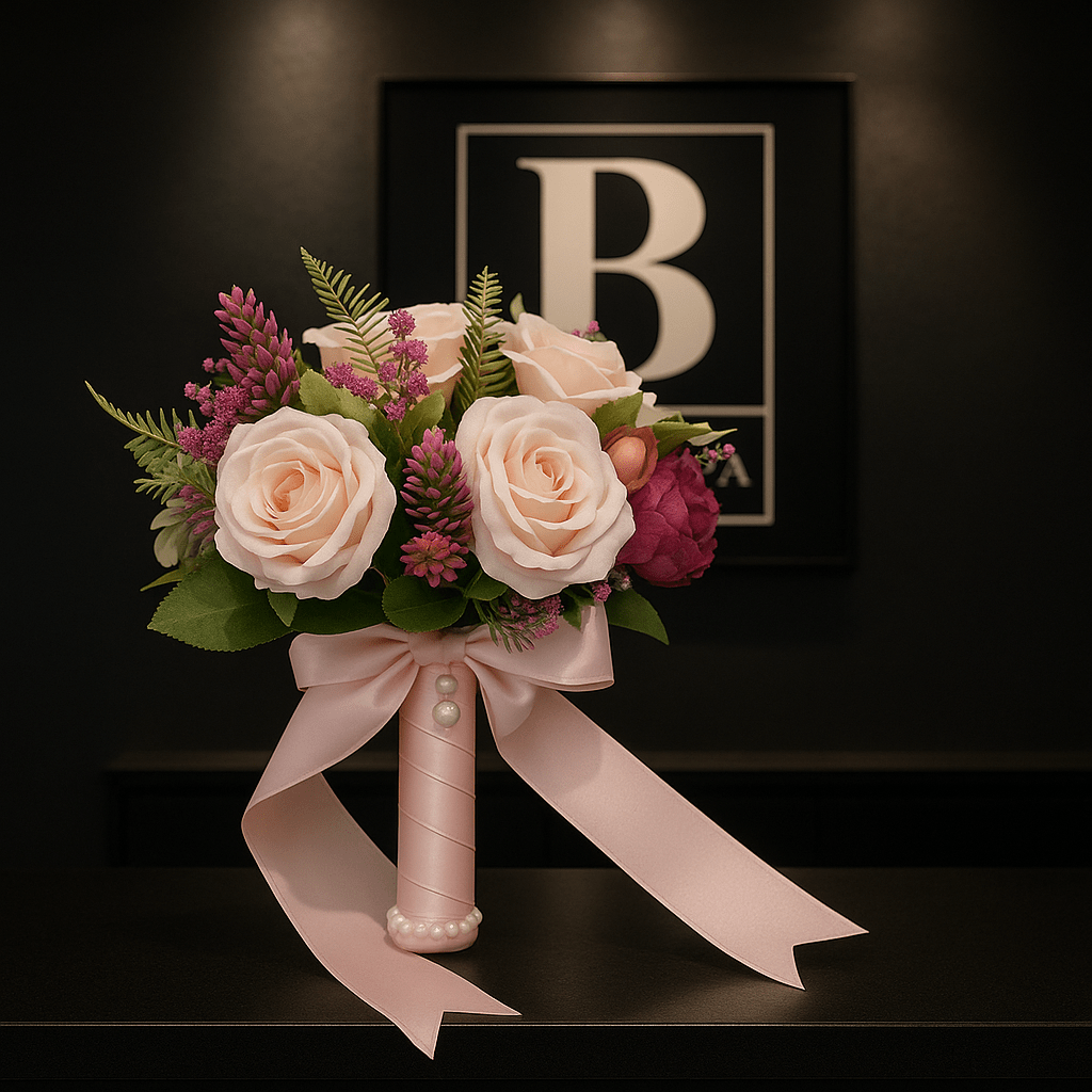 Benchaya Luxury Bridal Bouquet – Handmade Rose & Peony Arrangement - BENCHAYA
