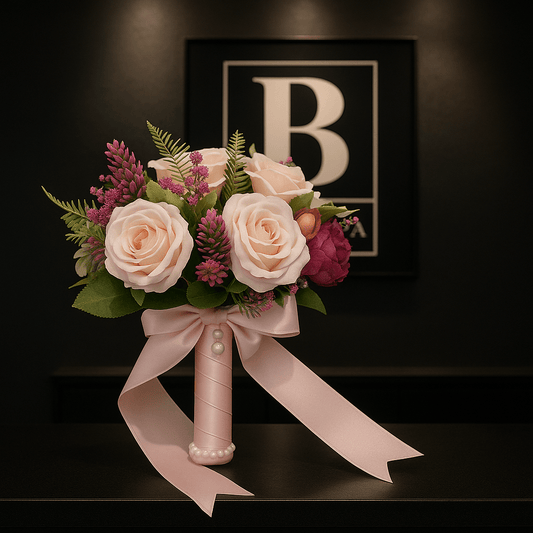Benchaya Luxury Bridal Bouquet – Handmade Rose & Peony Arrangement - BENCHAYA