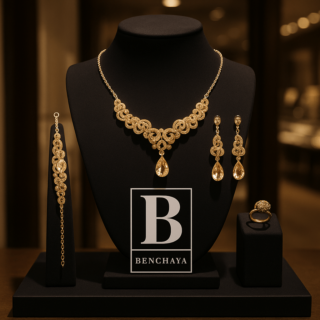Benchaya Luxury Jewelry Set – Necklace, Earrings, Bracelet and Ring - BENCHAYA